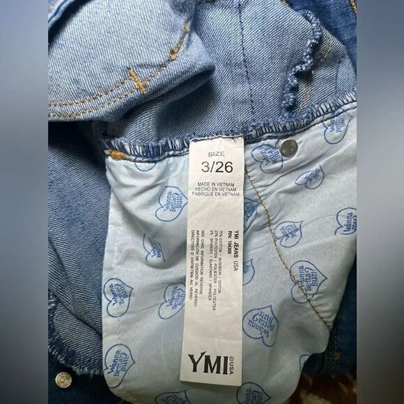 YMI High Rise Button Fly Jean Shorts Size 26 - Picture 4 of 4